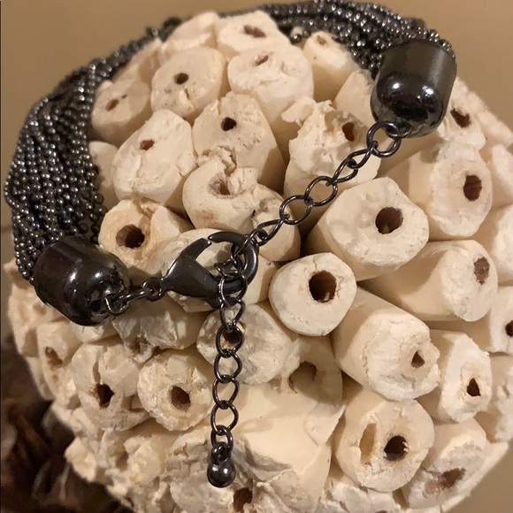 Sparkly Black Metallic Adjustable Women’s Bracelet - Picture 2 of 7